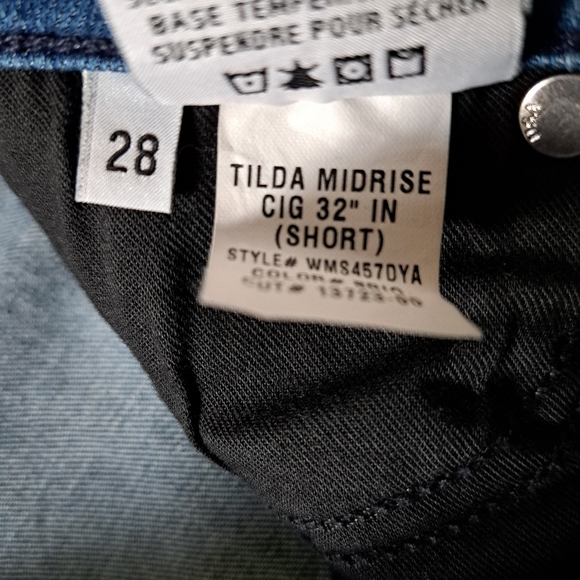 Hudson Jeans Tilda Mid Rise Womens 28 Blue Cigarette Denim - Picture 8 of 16